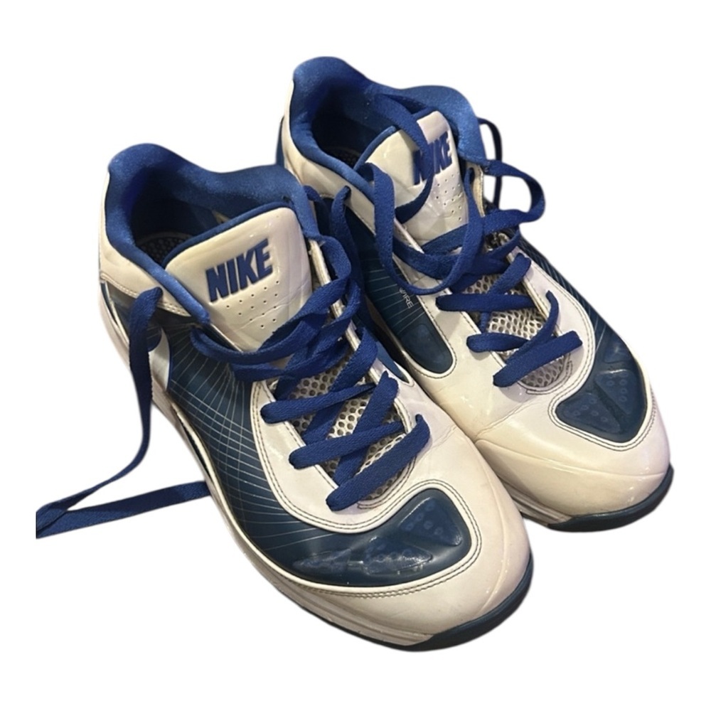 Nike Mid Top Fly Wire blue lace up mesh sneakers 2011 men size US 12 basketball
